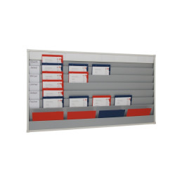 Tableau de planification et d'organisation, 1.575 x 1.765 mm, rails 15, inscription vierge