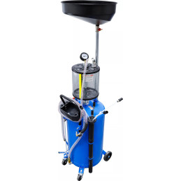 Vidangeur pneumatique d’huile avec récupérateur d’huile usée | 80 l