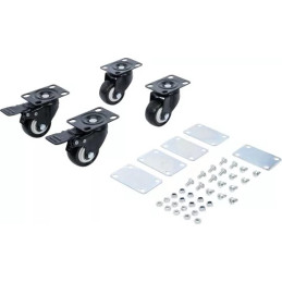 Roues pivotantes | pour coffre système chariot de visite | 4 pièces