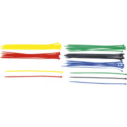 Assortiment de colliers plastique | multicolore | 4,8 x 300 mm | 50 pièces
