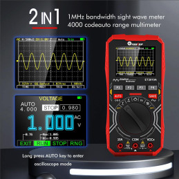 Oscilloscope 1MHz et multimètre numérique à plage automatique de 4000 points