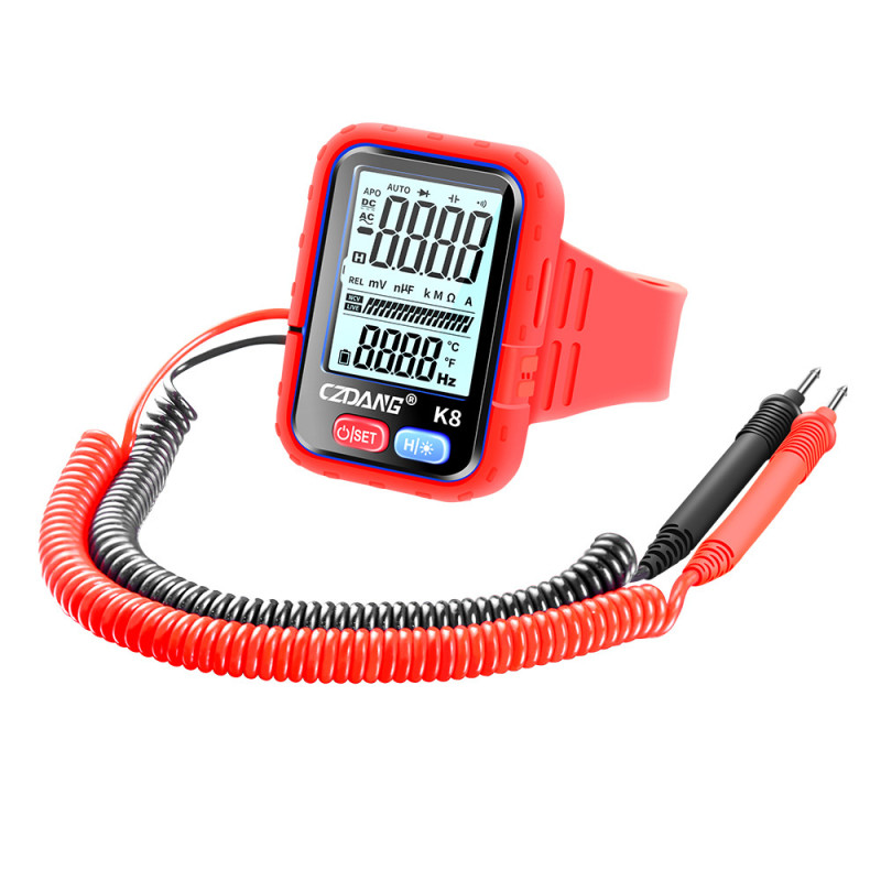 Multimètre Numérique Multi Testeur Compteur Mesurable DCV ACV Résistance Continuité Poignet Multimètre Numérique Multi Testeur Compteur Mesurable DCV ACV Résistance Continuité Poignet