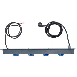 Réglette de distribution réseau | quadruple | pour système mural