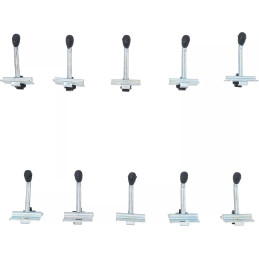 Jeu de crochets simples | 40 mm | pour système mural | 10 pcs.