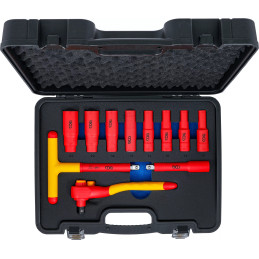 Jeu de douilles VDE | Empreinte 12,5 mm (1/2") | 10 - 24 mm | 11 pièces