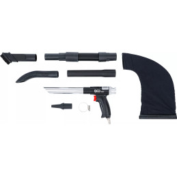 Pistolet à air comprimé aspirant et soufflant | réversible | 8 pièces