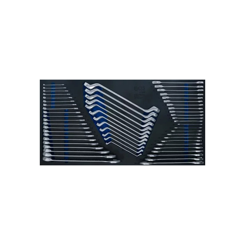 clé mixte / clé polygonales double embouts / jeu de clés doubles plates et clé mixte à cliquet | 57 pcs.