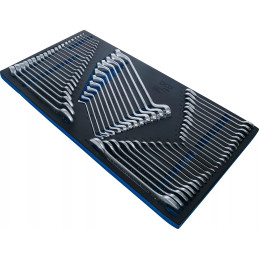 clé mixte / clé polygonales double embouts / jeu de clés doubles plates et clé mixte à cliquet | 57 pcs.