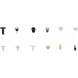 Assortiment de clips de fixation automobiles pour Peugeot & Citroën | 345 pièces