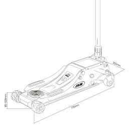 CRIC ROULEUR HYDRAULIQUE 3T SUR BATTERIE