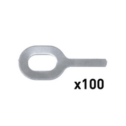 100 anneaux droits N°4 Al-Special ep. 1,5 mm pour arc tiré