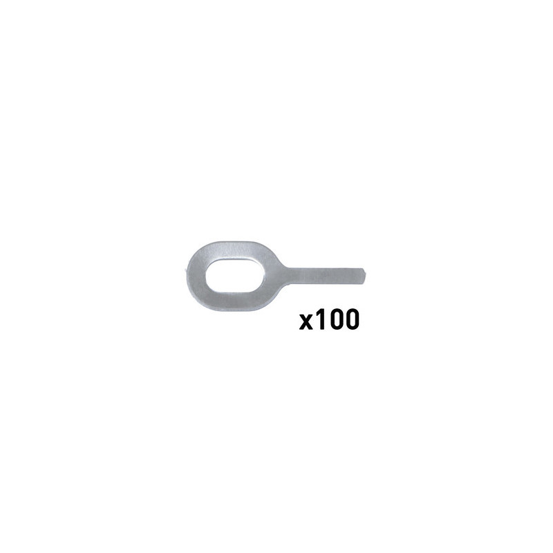 100 anneaux droits N°4 Al-Special ep. 1,5 mm pour arc tiré