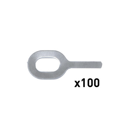 100 anneaux droits N°4 Al-Special ep. 1,5 mm pour arc tiré