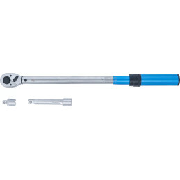 Jeu de clés dynamométrique | adaptateur + rallonge | mâle 12,5 mm (1/2") | 40 - 220 Nm | 3 pièces