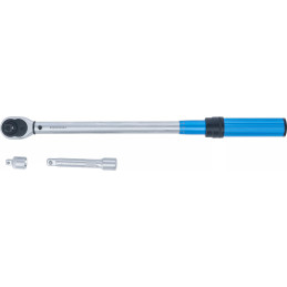 Jeu de clés dynamométrique | adaptateur + rallonge | mâle 12,5 mm (1/2") | 40 - 220 Nm | 3 pièces