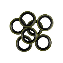 JOINT AVEC LEVRE CAOUCHOUC 16MM DIAM. (100 PCS)