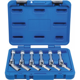 Jeu de clés articulées pour bougies de préchauffe universelles, hexagonales | 10 mm (3/8") | 8 - 16 mm | 6 pièces