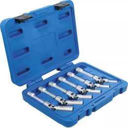 Jeu de clés articulées pour bougies de préchauffe universelles, hexagonales | 10 mm (3/8") | 8 - 16 mm | 6 pièces
