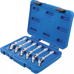 Jeu de clés articulées pour bougies de préchauffe universelles, hexagonales | 10 mm (3/8") | 8 - 16 mm | 6 pièces