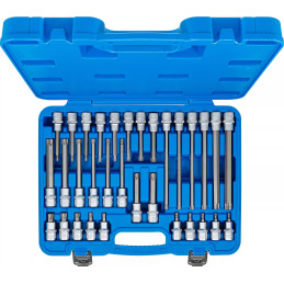 Jeu de douilles à embouts | carré femelle 12,5 mm (1/2") | profil T (pour Torx) | 32 pièces