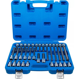 Jeu de douilles à embouts | carré femelle 12,5 mm (1/2") | profil T (pour Torx) | 32 pièces