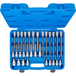 Jeu de douilles à embouts | 12,5 mm (1/2") | six pans intérieurs | 30 pièces
