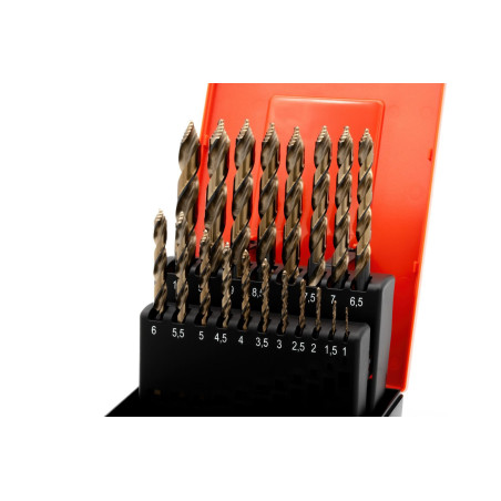 HSSE/Co5 TurboCentrix Coffret de forets (incréments de 0,5 mm) 1 - 10 mm