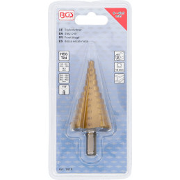 Foret étagé | nitrure de titane | Ø 6 - 40,5 mm