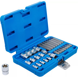 Jeu d'embouts et de clés à douille | profil E / profil T (pour Torx) | 30 pièces