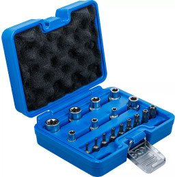 Jeu d'embouts et de clés à douille | profil E / profil T (pour Torx) | 17 pièces