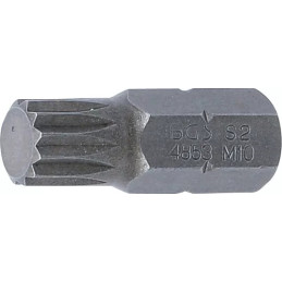Embout | Longueur 30 mm | 10 mm (3/8") | denture multiple intérieure (pour XZN) M10