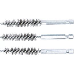 Brosse en acier | 10 mm | 6,3 mm (1/4") | 3 pièces