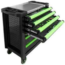 SERVANTE À ROULEAUX XL AVEC 7 TIROIRS -