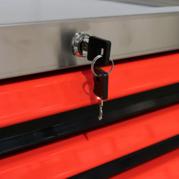 SERVANTE À ROULEAUX XL AVEC 7 TIROIRS VIDES