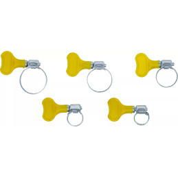 Assortiment de colliers avec écrou papillon | 26 pièces