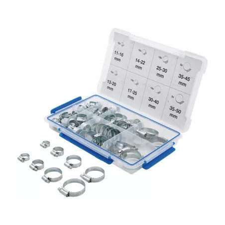 Assortiment de colliers de tuyau flexible | 80 pièces