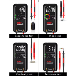 Multimètre numérique intelligent, affichage LCD couleur 9999,condensateur de tension