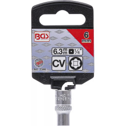 Douille pour clé, Super Lock | 6,3 mm (1/4") | 6 mm
