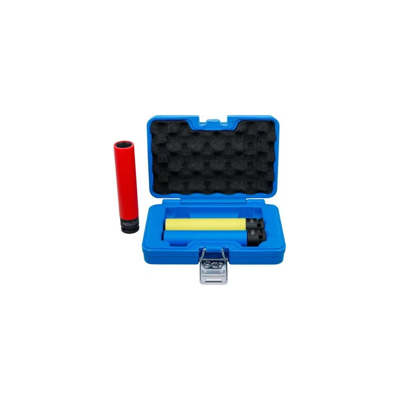 Jeu de douilles de puissance avec protection | extra longue | 12,5 mm (1/2") | 17 / 19 / 21 mm | 3 pièces Jeu de douilles de puissance avec protection | extra longue | 12,5 mm (1/2") | 17 / 19 / 21 mm | 3 pièces