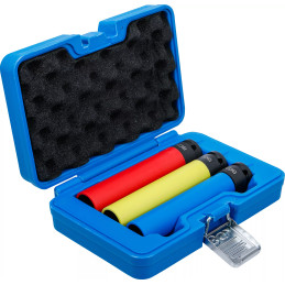 Jeu de douilles de puissance avec protection | extra longue | 12,5 mm (1/2") | 17 / 19 / 21 mm | 3 pièces
