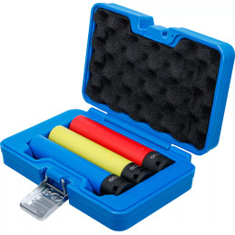 Jeu de douilles de puissance avec protection | extra longue | 12,5 mm (1/2") | 17 / 19 / 21 mm | 3 pièces