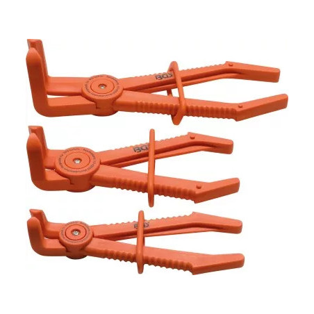 Jeu de pinces pour durites flexibles | coudées, 90° | 155 - 255 mm | 3 pièces