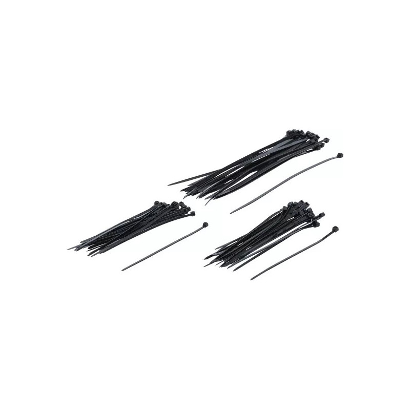 Assortiment de colliers plastique | noir | 100 - 200 mm | 75 pièces Assortiment de colliers plastique | noir | 100 - 200 mm | 75 pièces