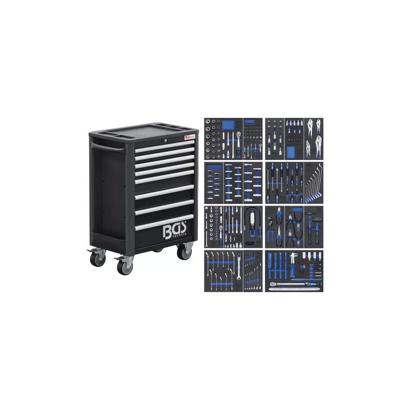 Servante d'atelier Profil Exclusive | 8 tiroirs | avec 259 outils