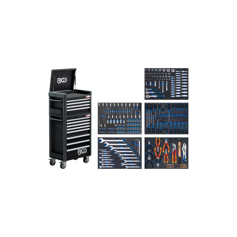 Servante d'atelier Profil Standard Maxi | 12 tiroirs | avec 263 outils