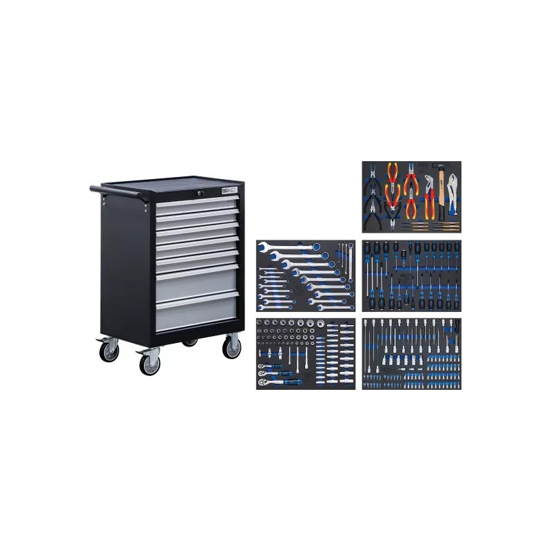 Servante d'atelier | 7 tiroirs | avec 246 outils