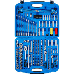 Coffret de Douilles Gear Lock | 6,3 mm (1/4") / 10 mm (3/8") / 12,5 mm (1/2") | 218 pièces