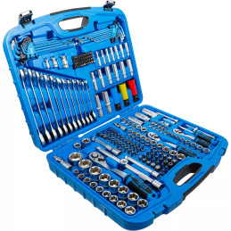 Coffret de Douilles à profil ondulé | 6,3 mm (1/4") / 10 mm (3/8") / 12,5 mm (1/2") | 218 pièces