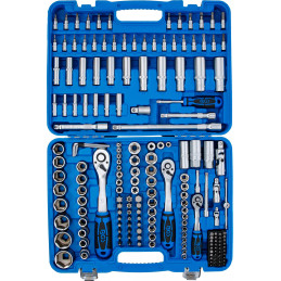 Jeu de douilles à six pans | 6,3 mm (1/4") / 10 mm (3/8") / 12,5 mm (1/2") | en pouce | 192 pièces