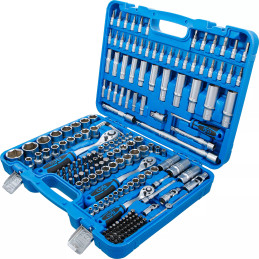 Jeu de douilles à six pans | 6,3 mm (1/4") / 10 mm (3/8") / 12,5 mm (1/2") | en pouce | 192 pièces
